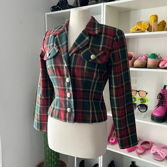 Vintage Plaid Blazer - Picture 8 of 11